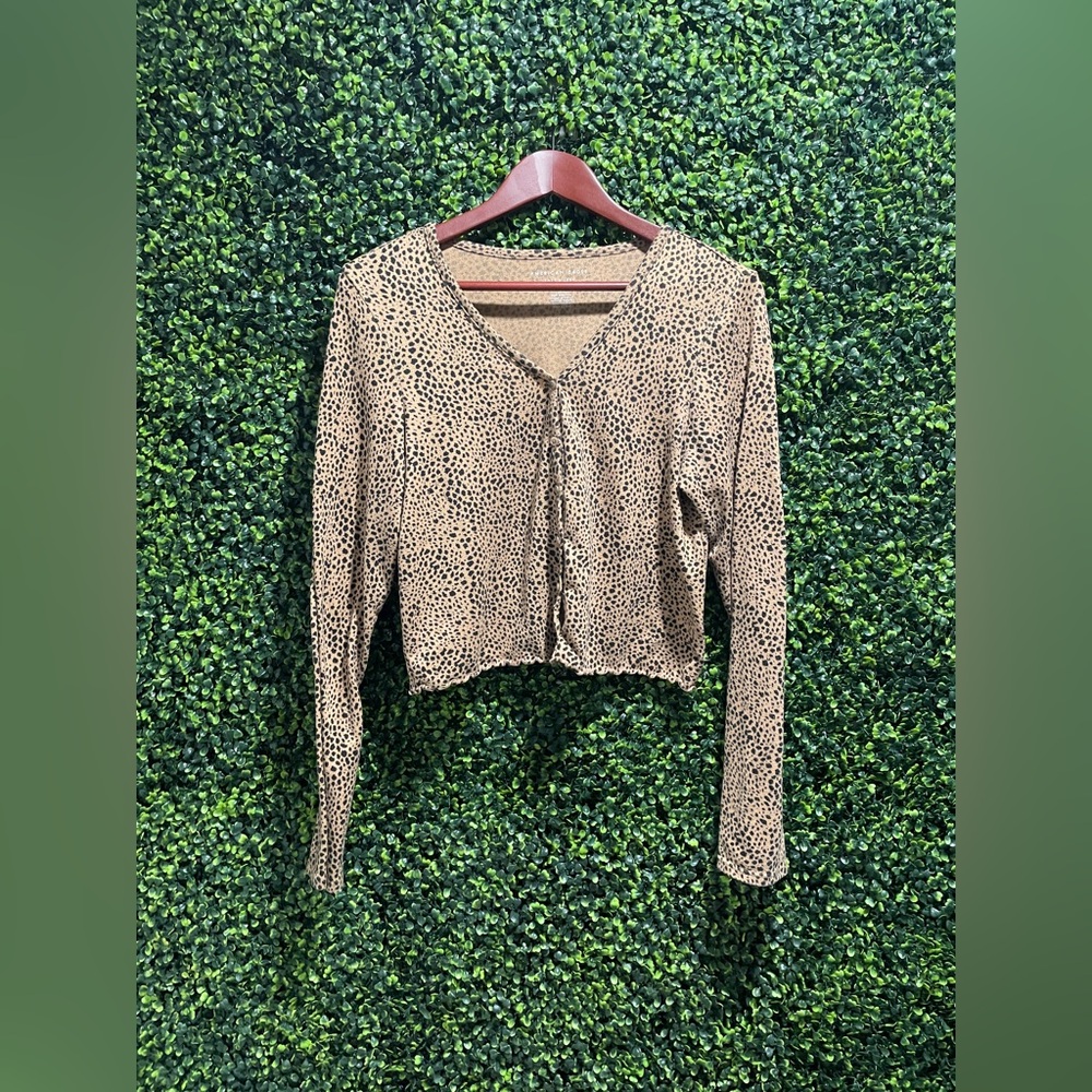 Leopard Print Long Sleeve Cardigan